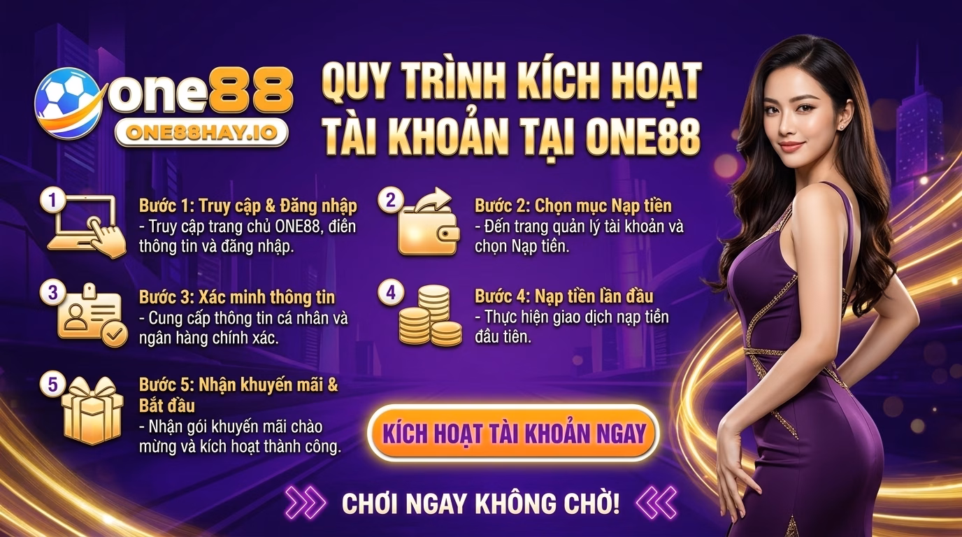 Quy Trình Kích Hoạt Tài Khoản Tham Gia Tại ONE88 Quy Trình Kích Hoạt Tài Khoản Tham Gia Tại ONE88